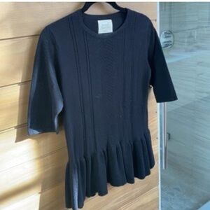 Anthropologie Nomad by Morgan Carper Black Knit Top size XS-S